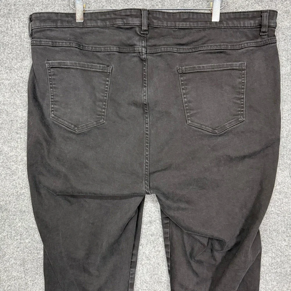 Universal Standard Jeans Womens 22 Black High Rise Straight Leg Cotton Stretch‎